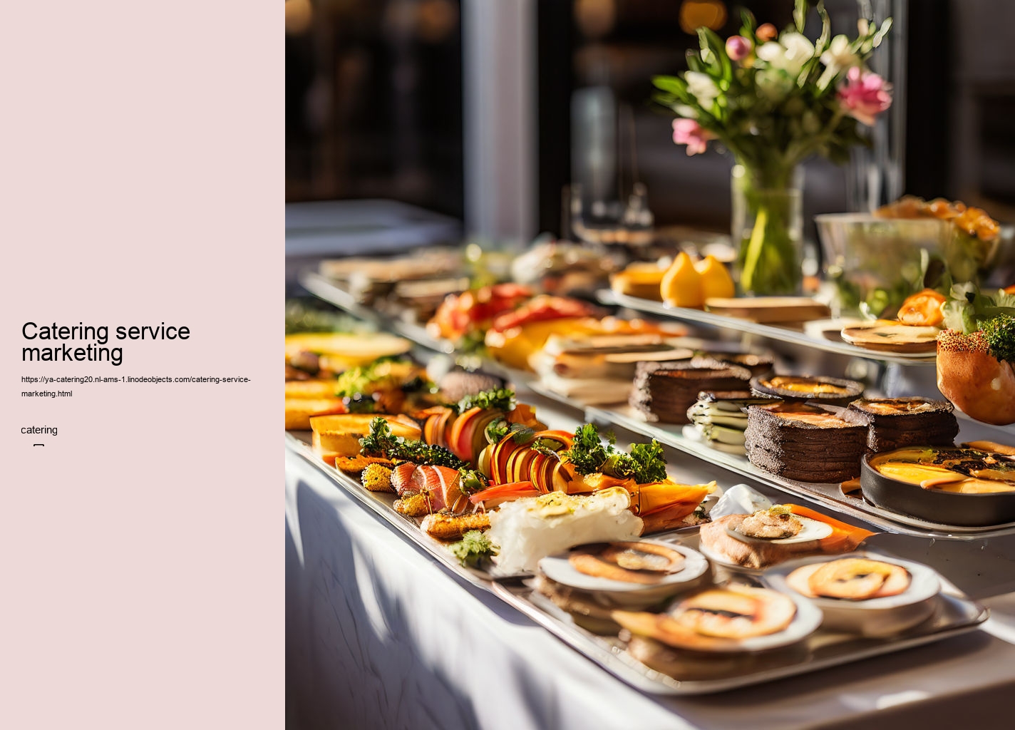 Catering service marketing